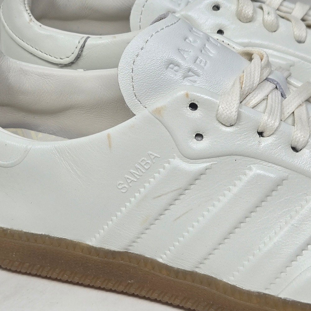 Adidas Samba Barneys New York White Leather Gum Sole Mens Sneakers Size 8 - Picture 2 of 11
